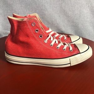Converse All Star Chuck Taylor Men’s Size 11 Shoes Coral White High Top Sneakers